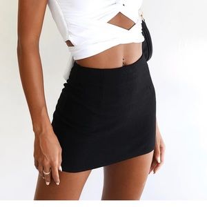 Princess Polly Selby Mini Skirt Black
